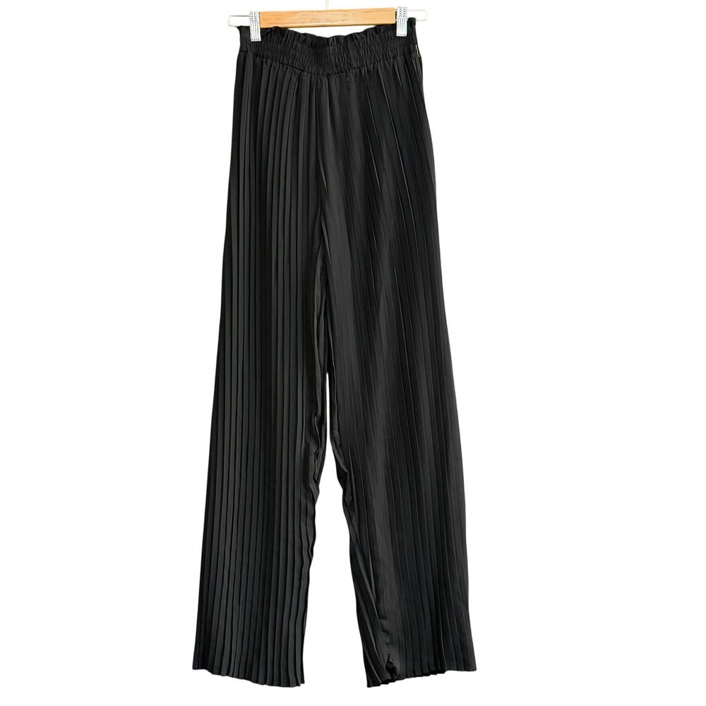 JAPNA Black Pleated Trousers Size‎ S NWT Wide Leg Modern Minimal Career